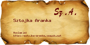Sztojka Aranka névjegykártya
